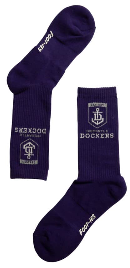 Fremantle Dockers AFL Adults Sports Crew 2 Pack Socks