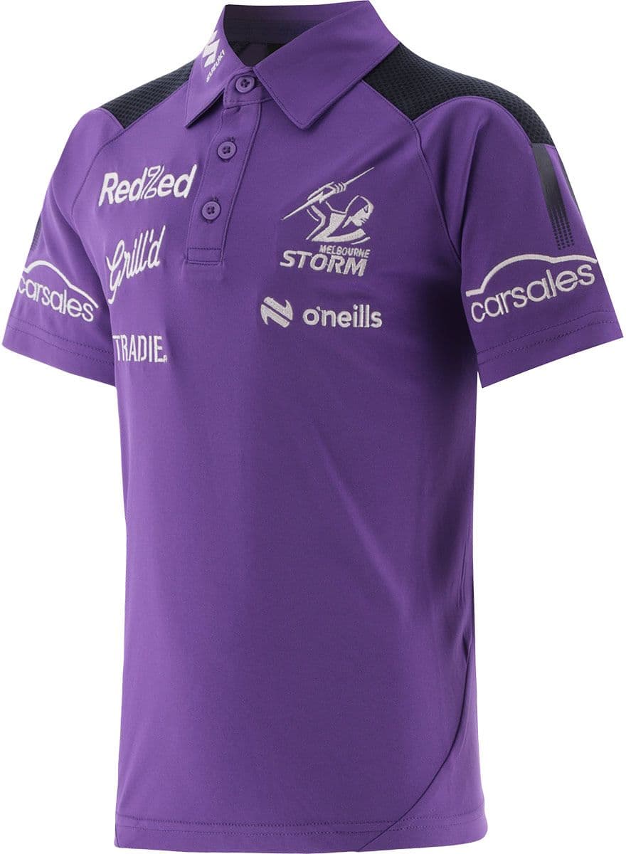 Melbourne Storm 2024 NRL Mens Media Polo Shirt Melbourne Storm 2024 NRL Mens Media Polo Shirt