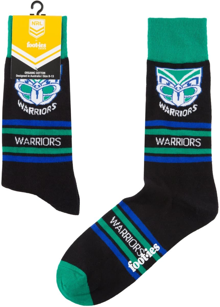 New Zealand Warriors NRL Stripe Organic Cotton Socks New Zealand Warriors NRL Stripe Organic Cotton Socks