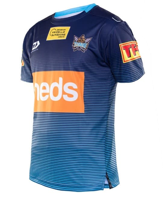 Gold Coast Titans 2020 NRL Mens Navy Training Shirt