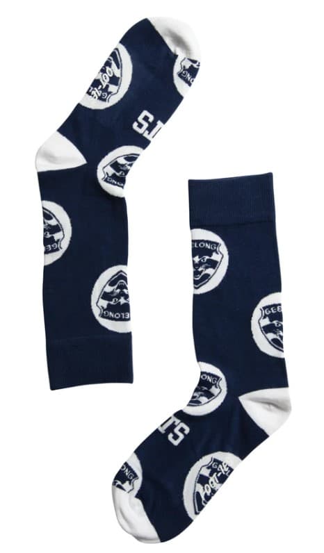 Geelong Cats AFL Adults Logo Dots Socks 50% OFF