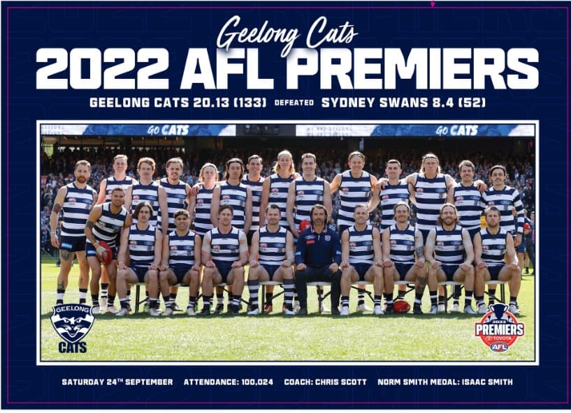 Geelong Cats 2022 AFL Premiers 1GF22 POSTER