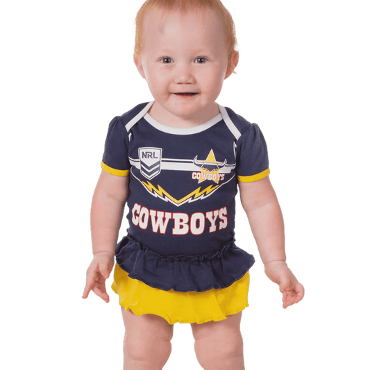 North Queensland Cowboys NRL Toddler Girls Footysuit North Queensland Cowboys NRL Toddler Girls Footysuit