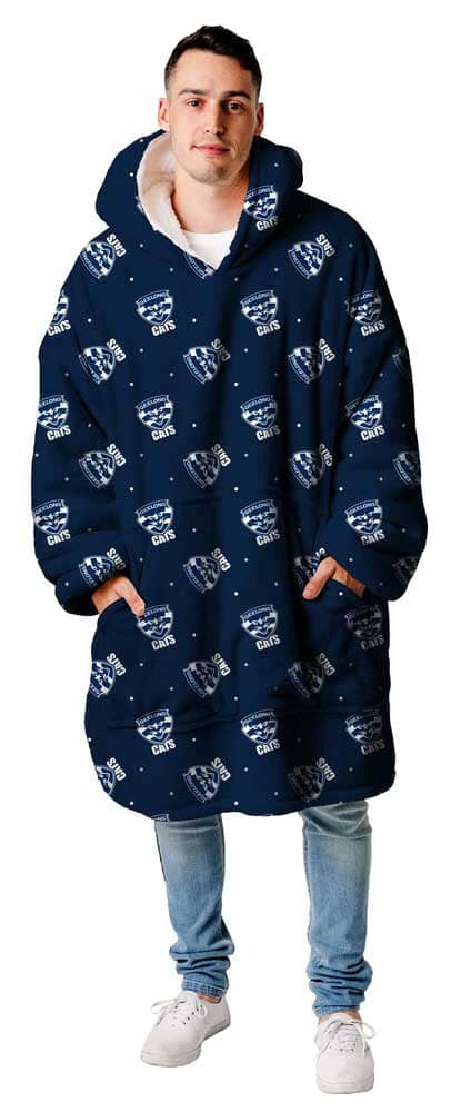 Geelong Cats AFL Adults Oversized Flanket, Snugget, Onesie Hoody