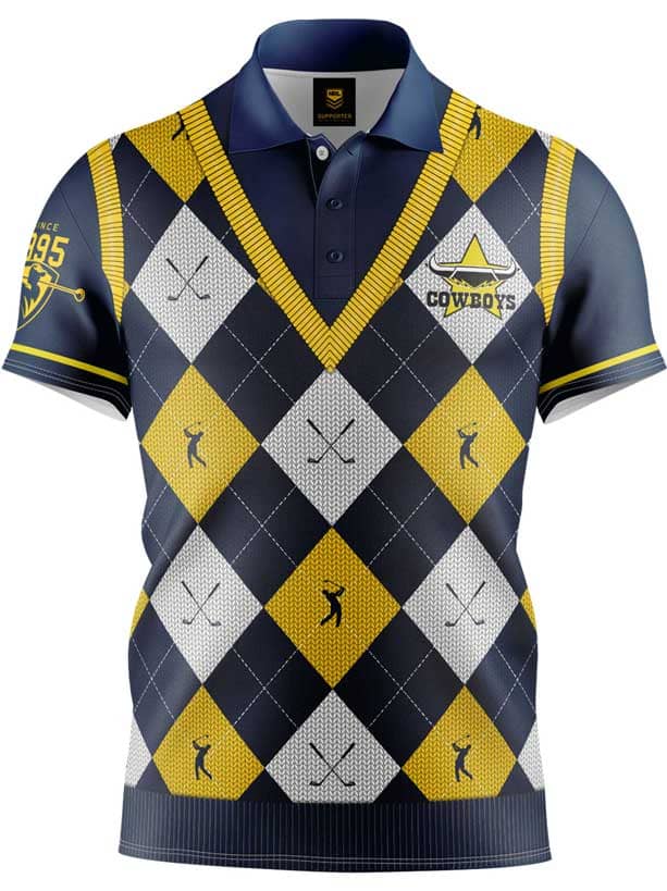 North Queensland Cowboys NRL Fairway Golf Polo Shirt North Queensland Cowboys NRL Fairway Golf Polo Shirt