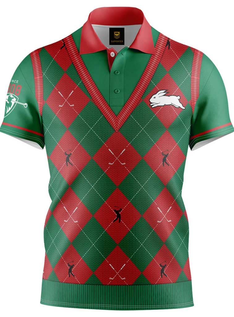 South Sydney Rabbitohs NRL Fairway Golf Polo Shirt South Sydney Rabbitohs NRL Fairway Golf Polo Shirt