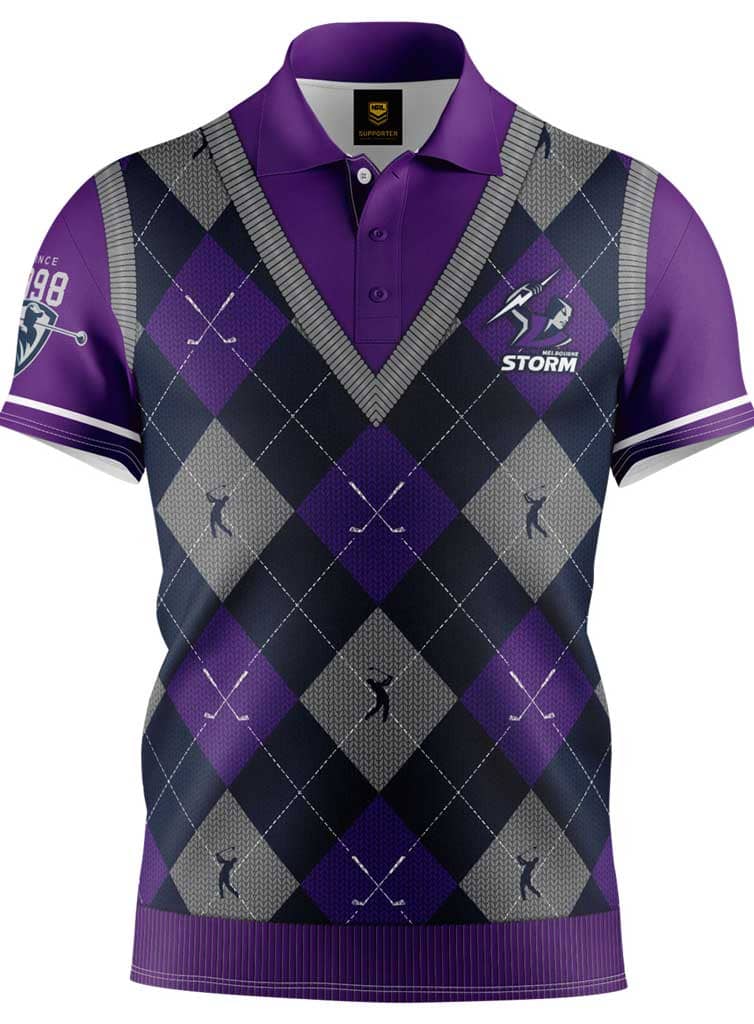 Melbourne Storm NRL Fairway Golf Polo Shirt