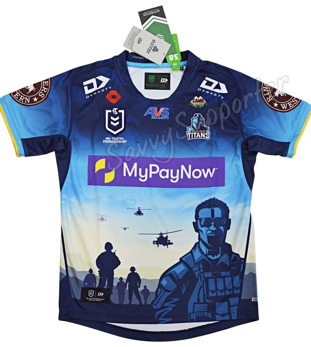 Gold Coast Titans 2023 NRL Kids Anzac Jersey