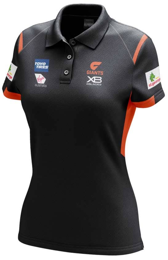 GWS Giants AFL Ladies Media Polo Shirt