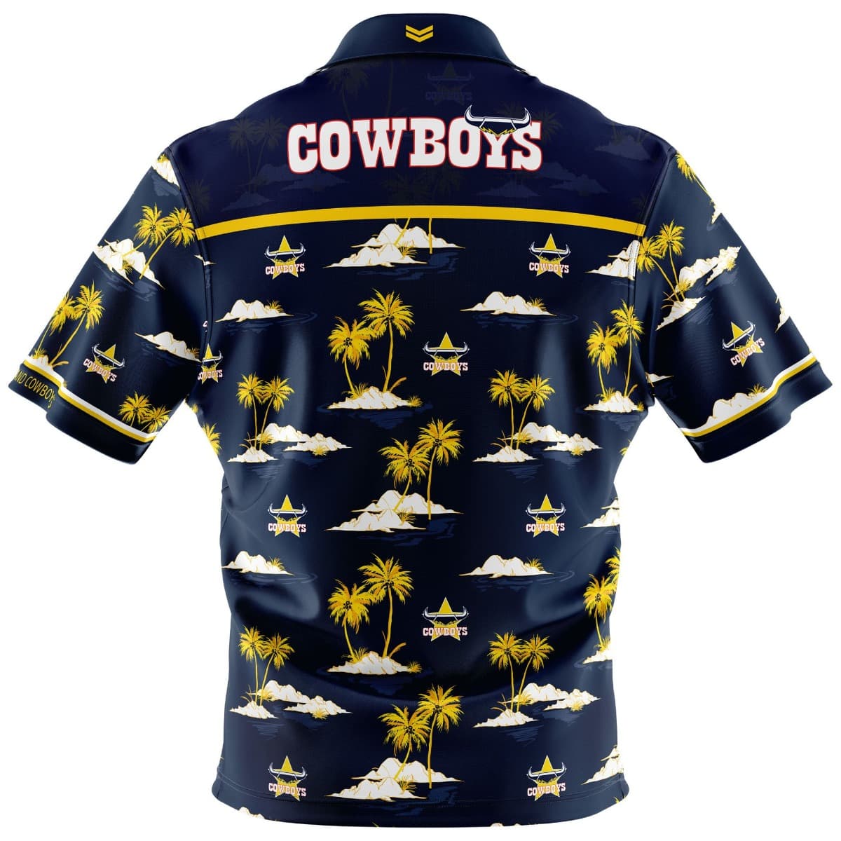 North Queensland Cowboys  NRL Mens Hawaiian Shirt North Queensland Cowboys  NRL Mens Hawaiian Shirt