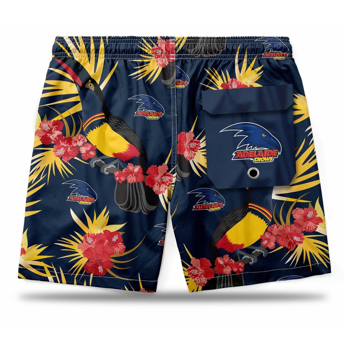 Adelaide Crows AFL Mens Hawaiian Shorts Adelaide Crows AFL Mens Hawaiian Shorts