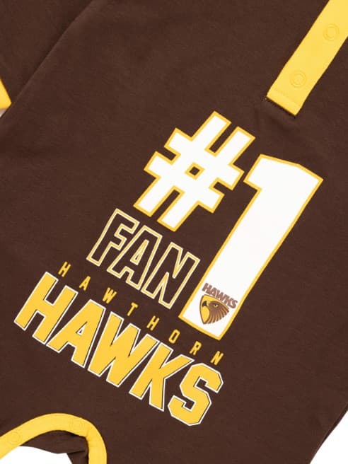 Hawthorn Hawks 2023 AFL Baby Romper Hawthorn Hawks 2023 AFL Baby Romper