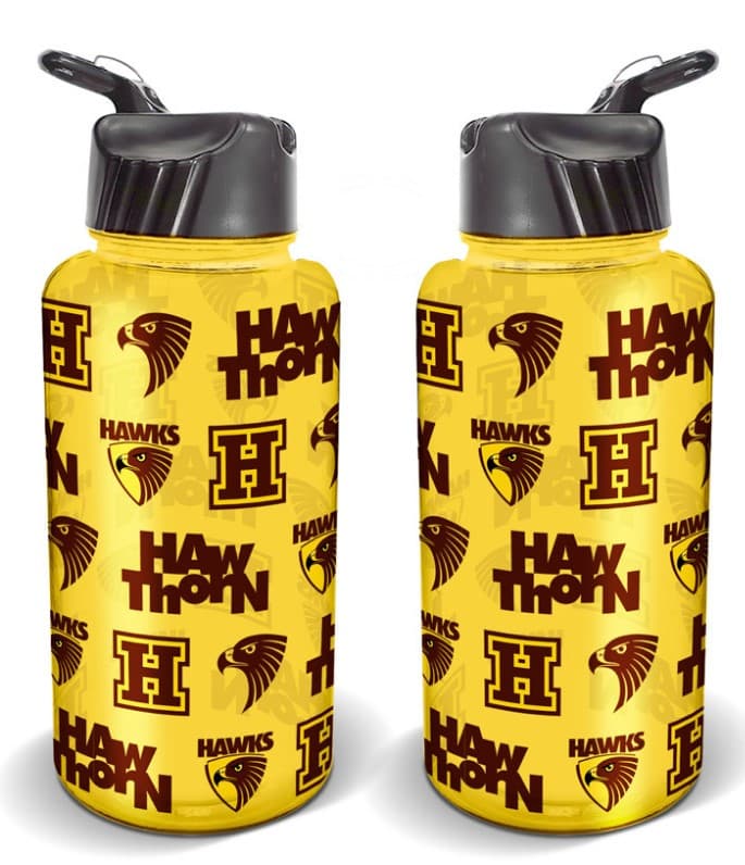 Hawthorn Hawks AFL 1 Litre Flip Drink Bottle Hawthorn Hawks AFL 1 Litre Flip Drink Bottle