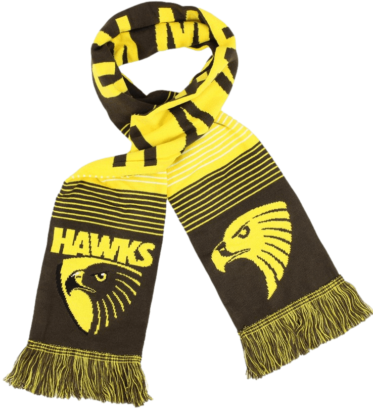Hawthorn Hawks AFL Adults Linebreak Scarf Hawthorn Hawks AFL Adults Linebreak Scarf