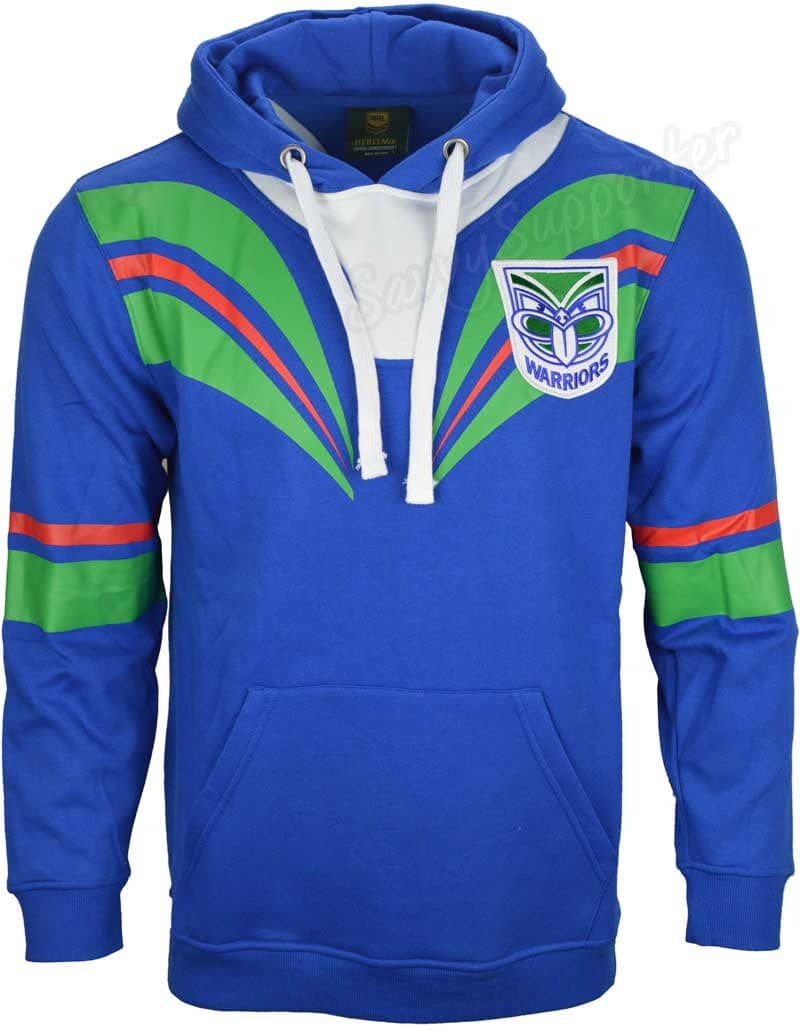 New Zealand Warriors NRL Mens Retro Pullover Hoodie