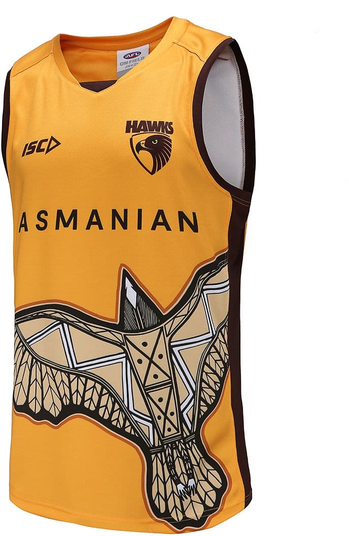 Hawthorn Hawks 2023 AFL Mens Gold Training Guernsey Hawthorn Hawks 2023 AFL Mens Gold Training Guernsey