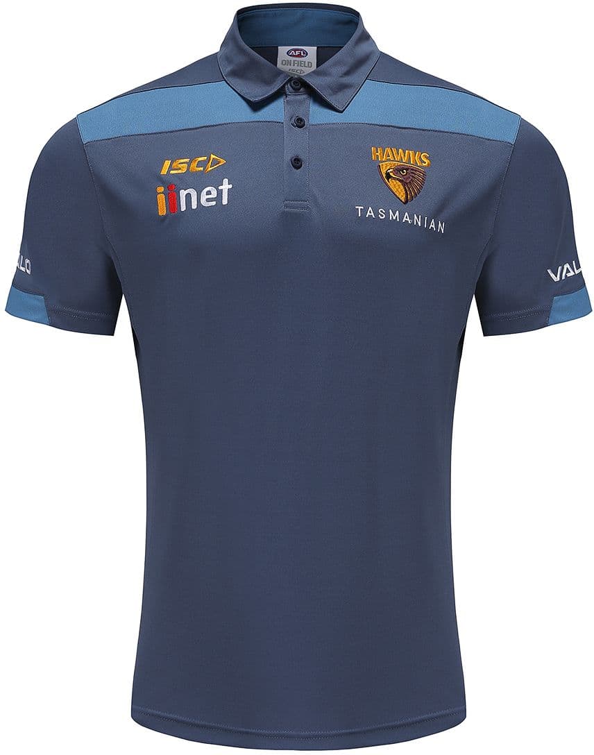 Hawthorn Hawks AFL Mens Media Polo Shirt Hawthorn Hawks AFL Mens Media Polo Shirt