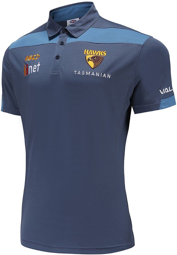 Hawthorn Hawks AFL Mens Media Polo Shirt Hawthorn Hawks AFL Mens Media Polo Shirt