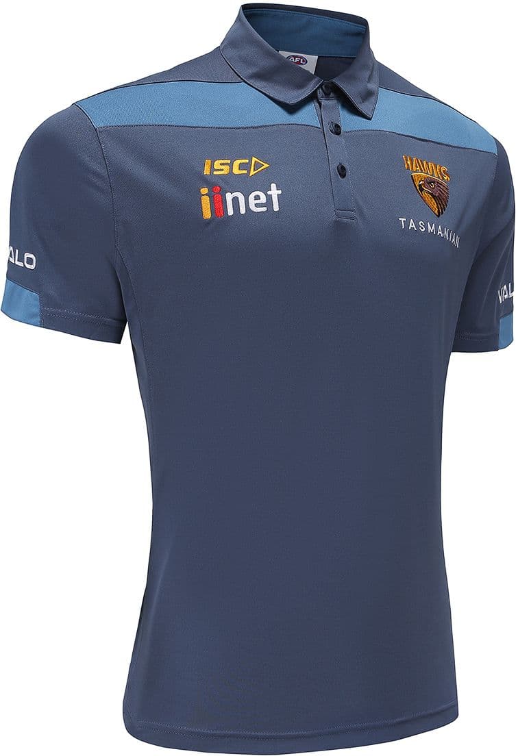 Hawthorn Hawks AFL Mens Media Polo Shirt Hawthorn Hawks AFL Mens Media Polo Shirt