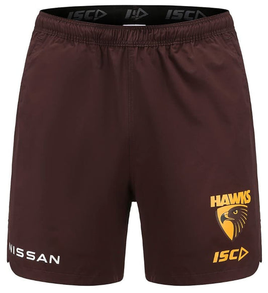 Hawthorn Hawks AFL Mens Brown Training Shorts Hawthorn Hawks AFL Mens Brown Training Shorts