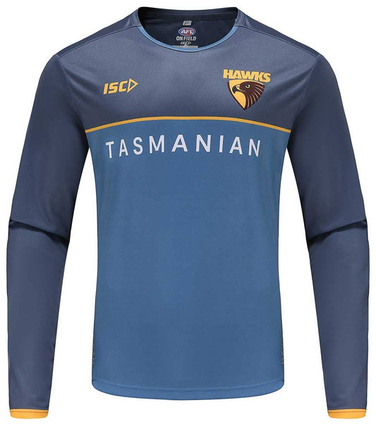 Hawthorn Hawks 2023 AFL Mens Long Sleeve Training Shirt Hawthorn Hawks 2023 AFL Mens Long Sleeve Training Shirt