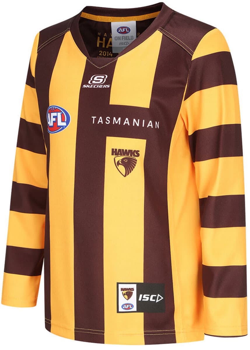 Hawthorn Hawks 2024 AFL Kids Long Sleeve Home Guernsey