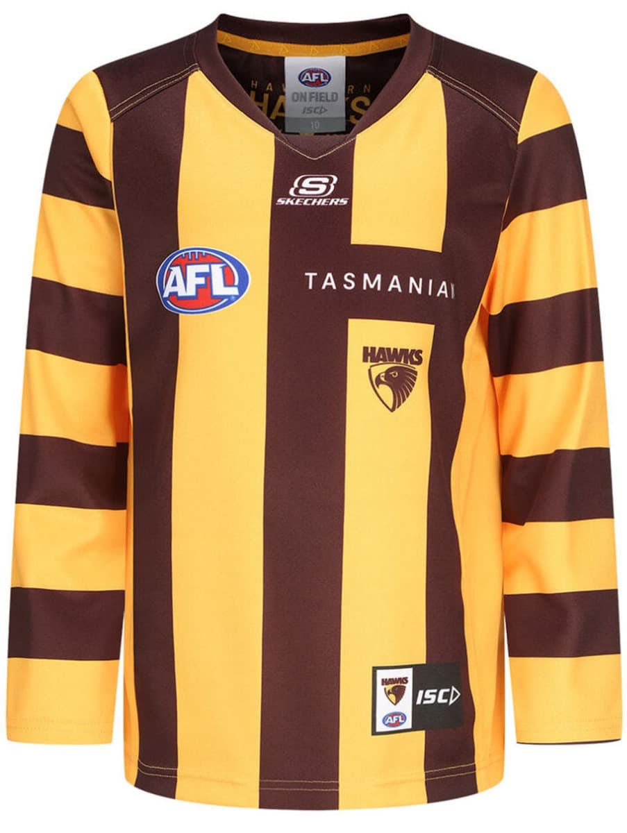Hawthorn Hawks 2024 AFL Kids Long Sleeve Home Guernsey