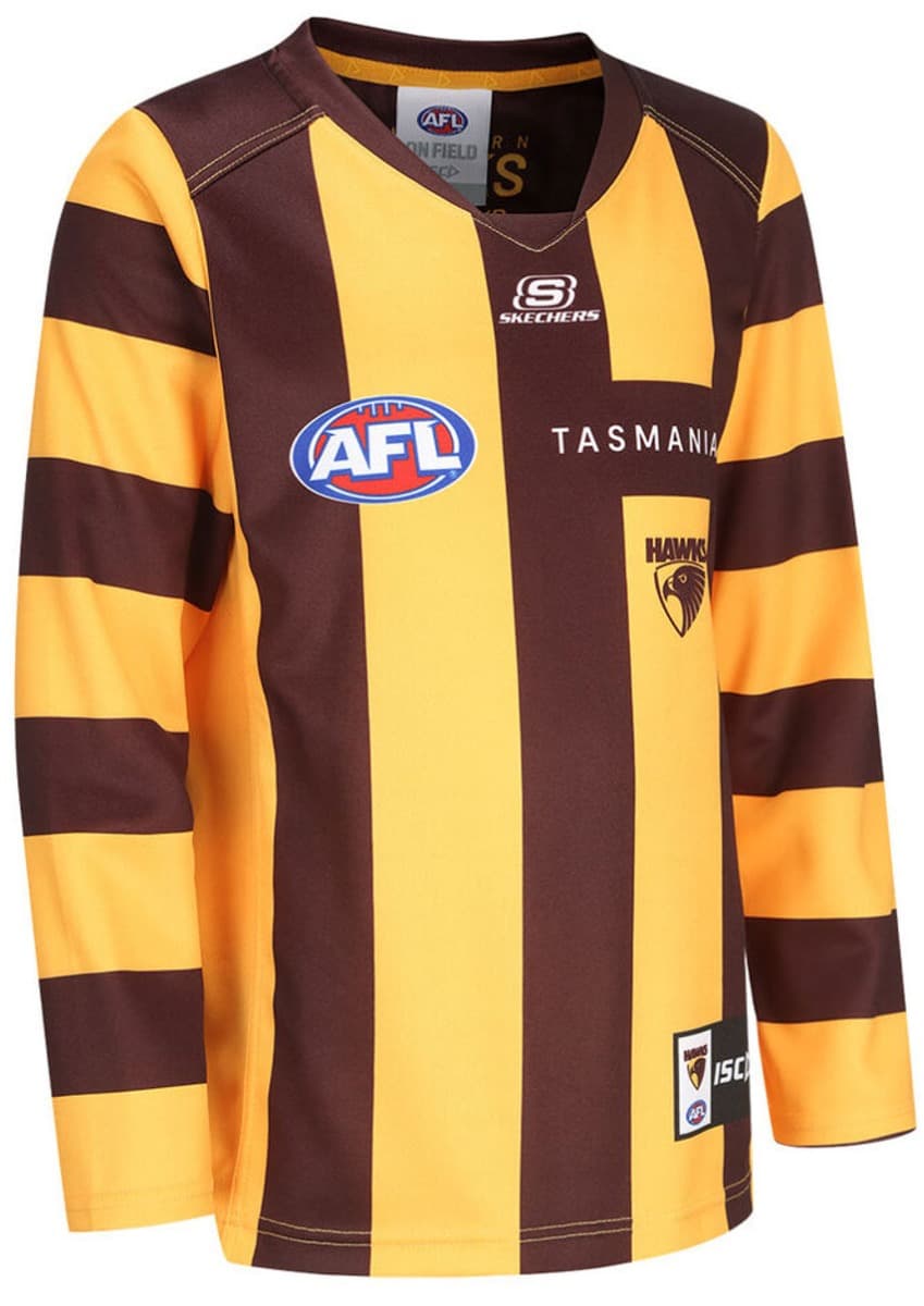 Hawthorn Hawks 2024 AFL Kids Long Sleeve Home Guernsey
