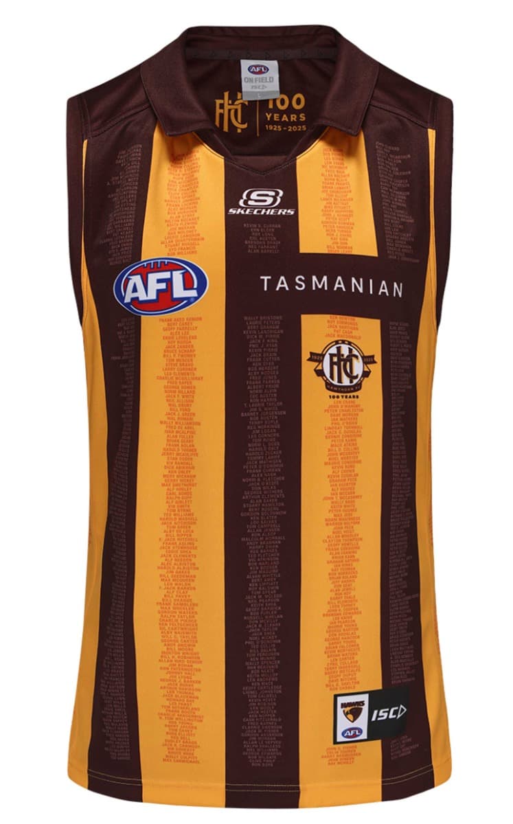 Hawthorn Hawks 2025 AFL Mens Centenary Guernsey