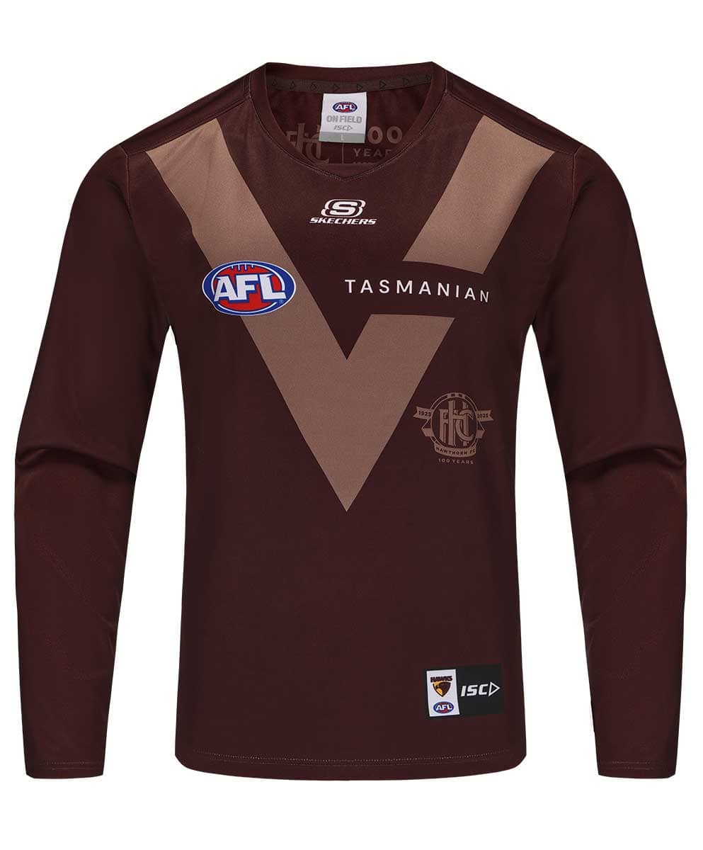 Hawthorn Hawks 2025 AFL Mens Long Sleeve Clash Guernsey