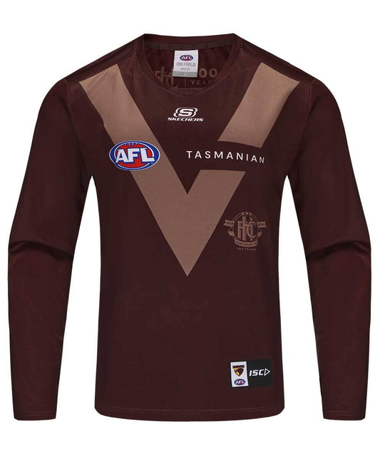 Hawthorn Hawks 2025 AFL Mens Long Sleeve Clash Guernsey Hawthorn Hawks 2025 AFL Mens Long Sleeve Clash Guernsey