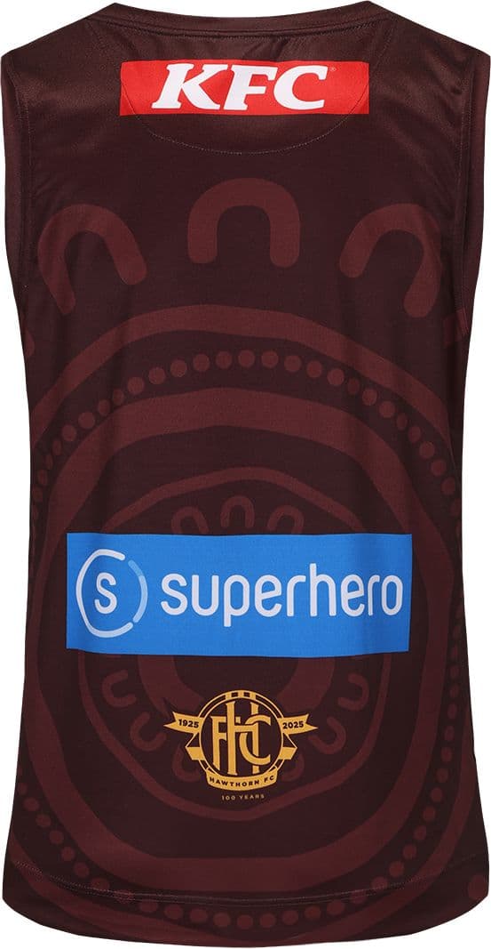 Hawthorn Hawks 2025 AFL Mens Brown Indigenous Guernsey