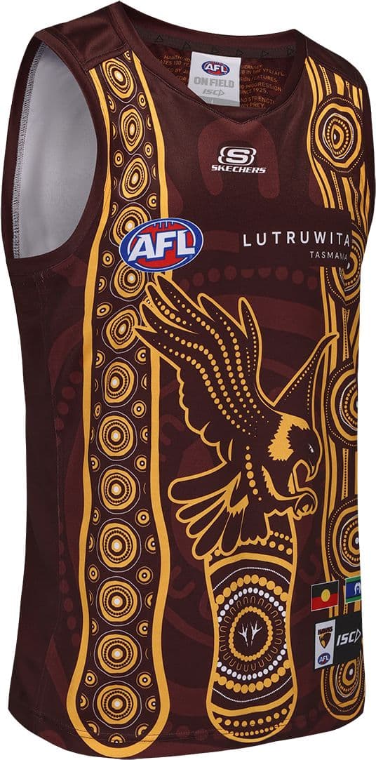 Hawthorn Hawks 2025 AFL Mens Brown Indigenous Guernsey