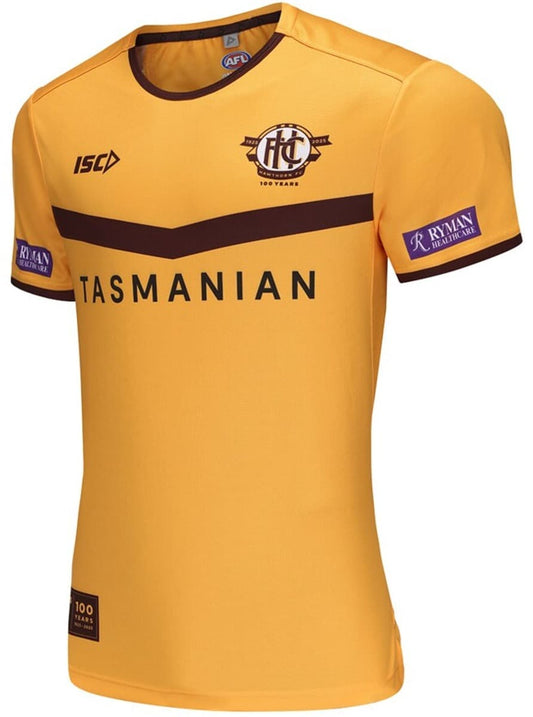 Hawthorn Hawks 2025 AFL Mens Gold Training Shirt Hawthorn Hawks 2025 AFL Mens Gold Training Shirt