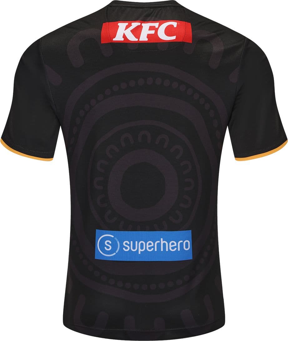 Hawthorn Hawks 2025 AFL Mens Black Run Out Shirt Hawthorn Hawks 2025 AFL Mens Black Run Out Shirt