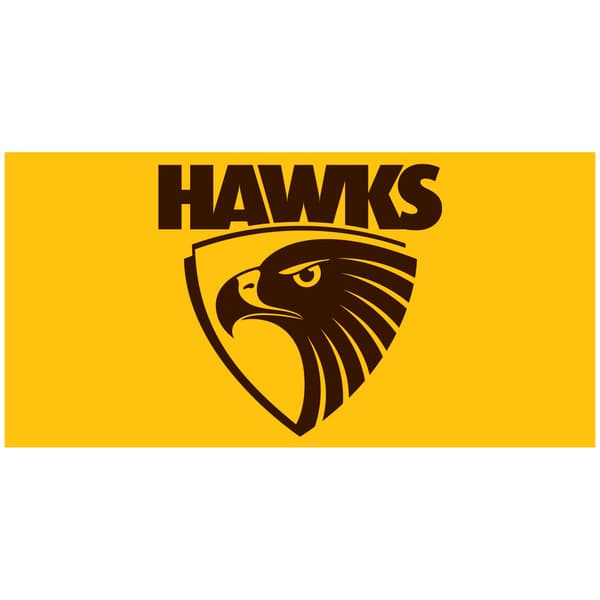 Hawthorn Hawks AFL Team Giant Pole Flag 1800mm by 900mm