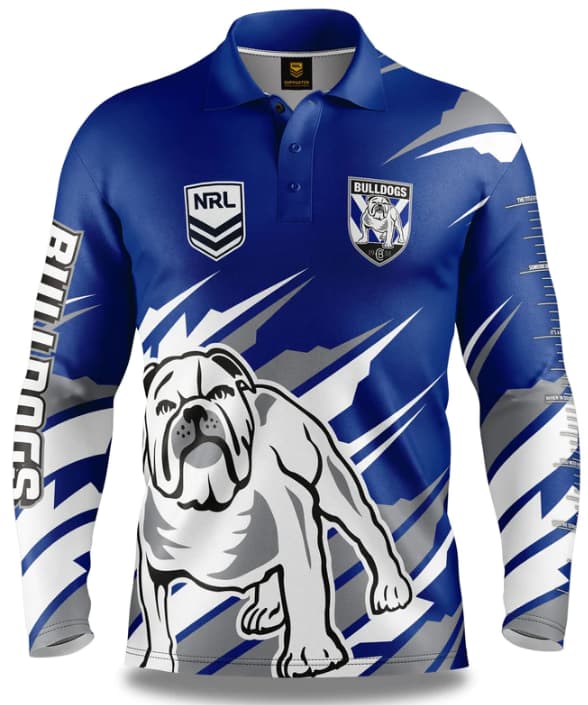 Canterbury Bulldogs NRL Mens Ignition Fishing Shirt