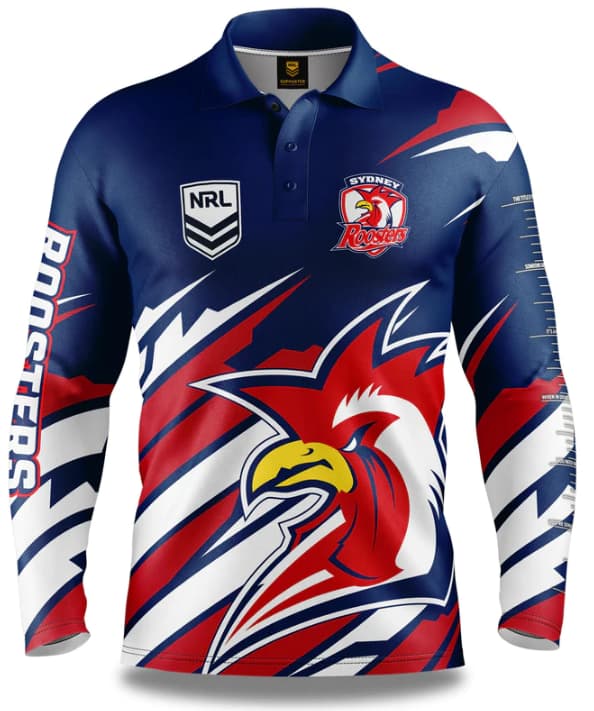 Sydney Roosters NRL Mens Ignition Fishing Shirt