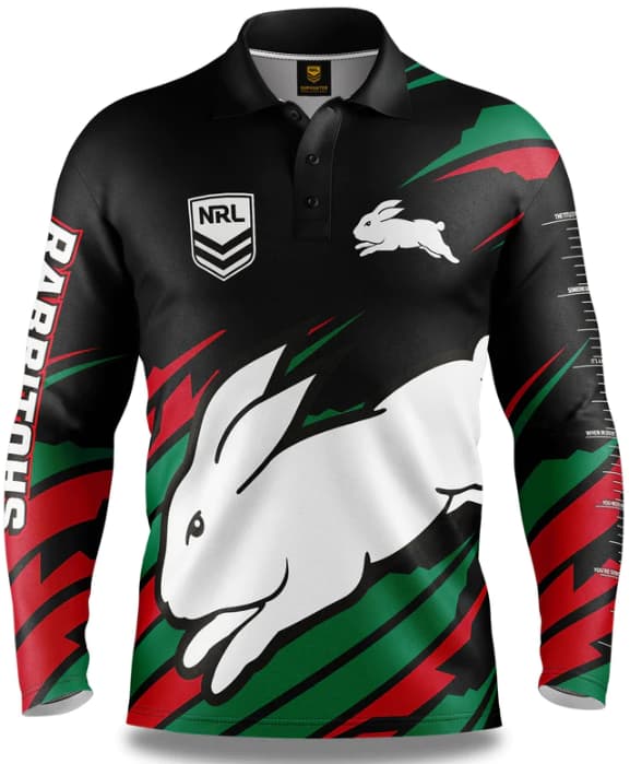 South Sydney Rabbitohs NRL Mens Ignition Fishing Shirt South Sydney Rabbitohs NRL Mens Ignition Fishing Shirt