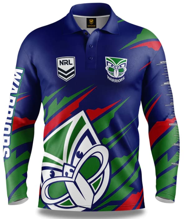 New Zealand Warriors NRL Mens Ignition Fishing Shirt New Zealand Warriors NRL Mens Ignition Fishing Shirt