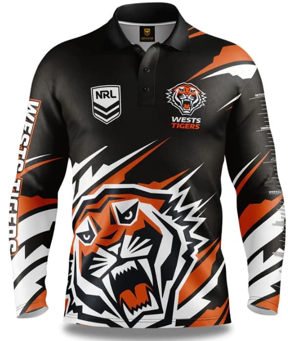 Wests Tigers NRL Mens Ignition Fishing Shirt