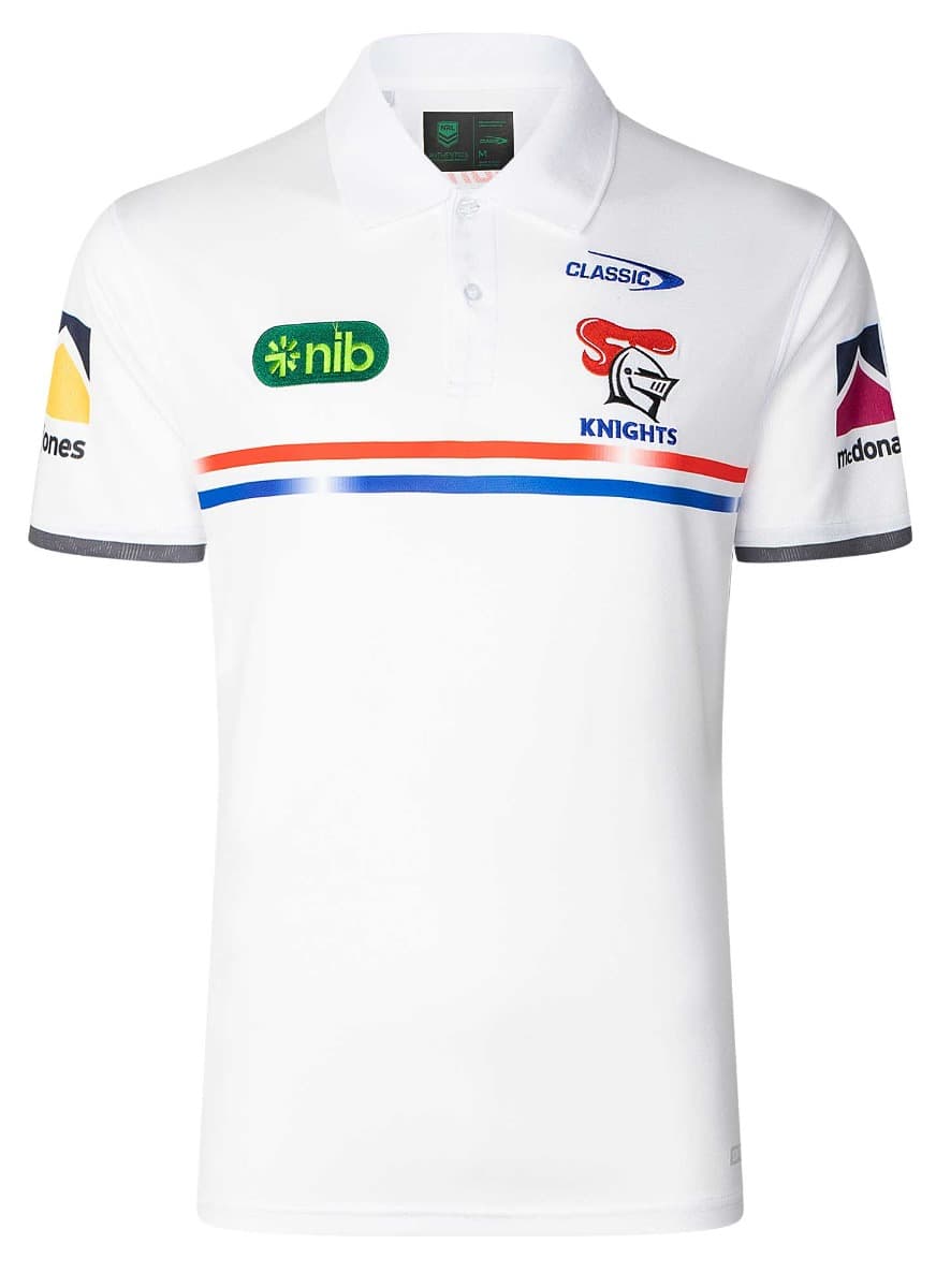 Newcastle Knights 2025 NRL Mens Players Polo Shirt