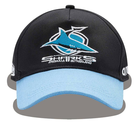 Cronulla Sharks 2025 NRL Players Black Media Cap Cronulla Sharks 2025 NRL Players Black Media Cap