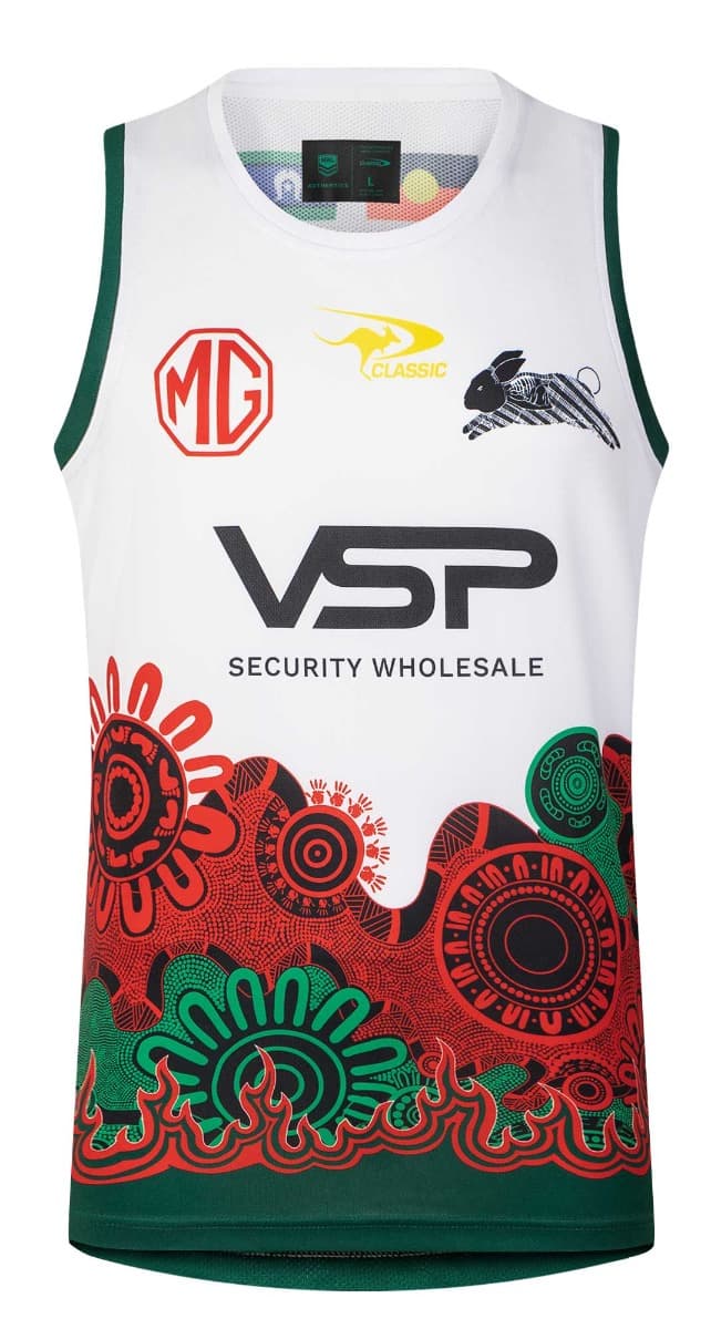 South Sydney Rabbitohs 2025 NRL Mens Indigenous Singlet