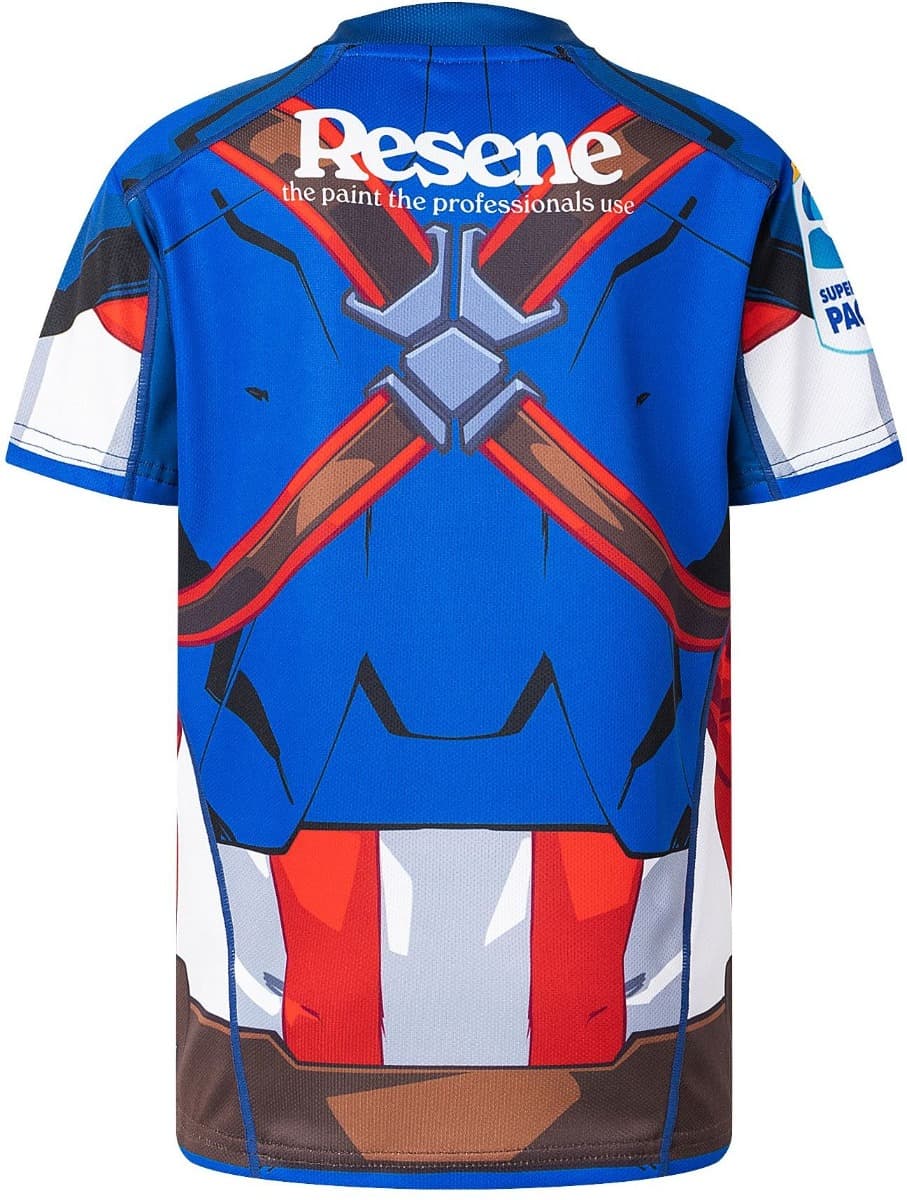 Wellington Hurricanes 2025 Rugby Union Mens Captain America Marvel Jersey