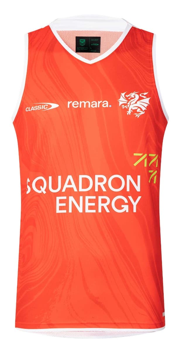 St George Dragons 2025 NRL Mens Red Training Singlet