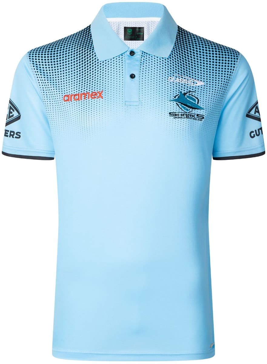 Cronulla Sharks 2025 NRL Mens Players Polo Shirt