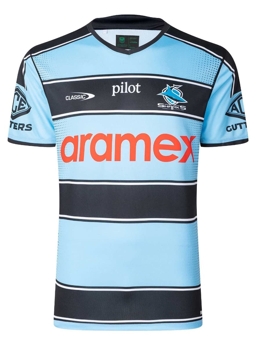 Cronulla Sharks 2025 NRL Mens Warm Up Training Shirt