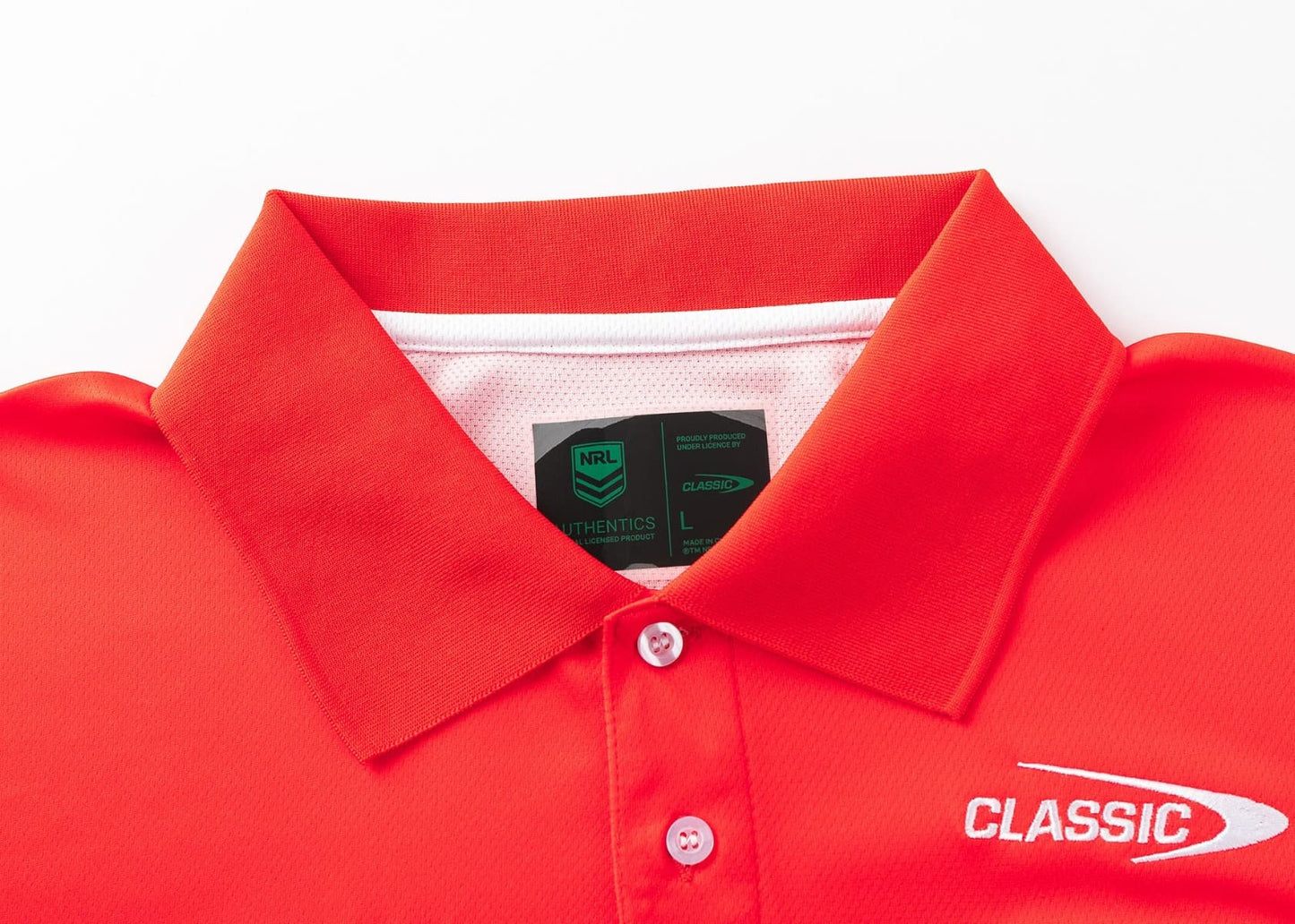St George Dragons 2025 NRL Mens Red Media Polo Shirt