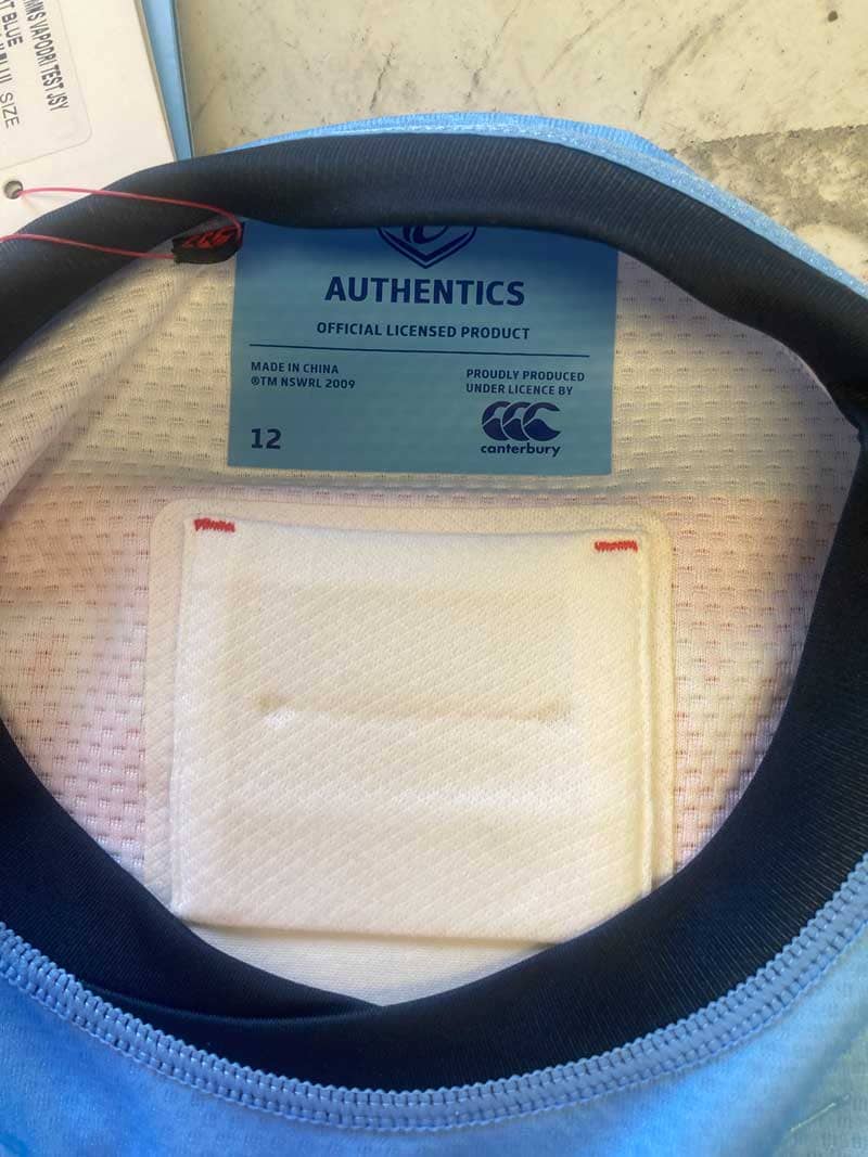 NSW Blues State of Origin Womens Test Jersey Size 12 GPS Pocket